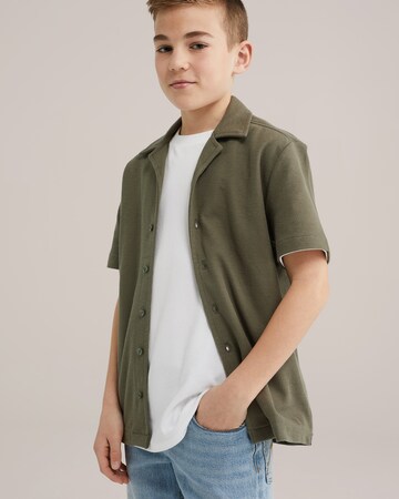 WE Fashion Regular fit Button up shirt in Green