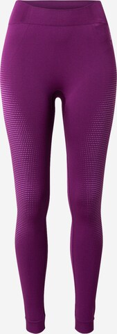 ODLO - Cuecas compridas 'Performance Warm' em roxo: frente