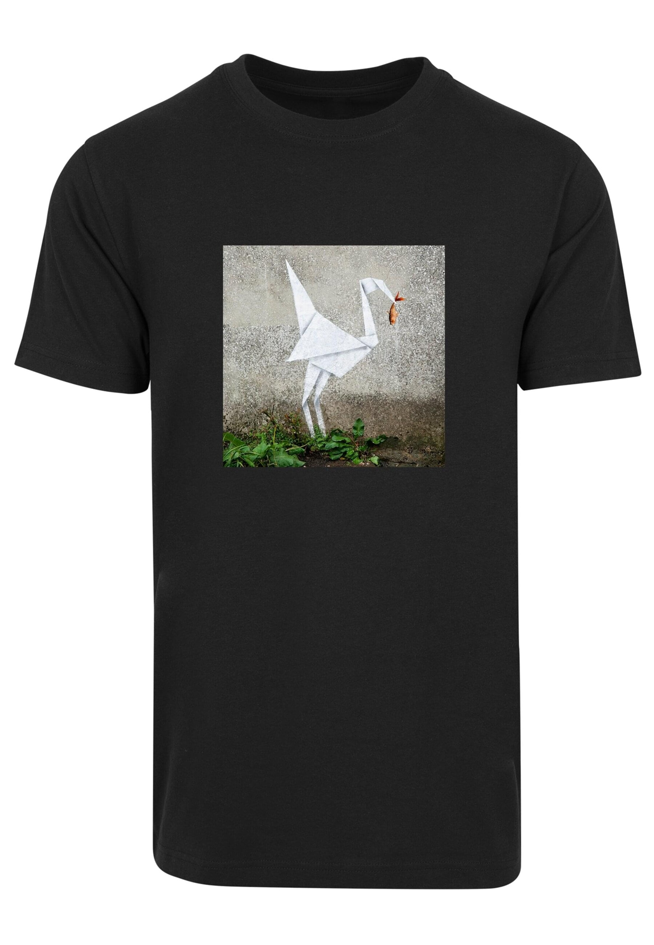 T-Shirt 'Origami Bird' Merchcode en noir : devant