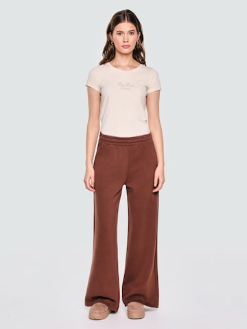 BIG STAR Wide leg Trousers 'MARTAP' in Brown