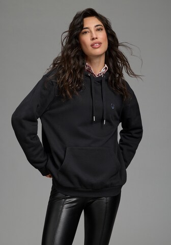 DELMAO Sweatshirt in Schwarz: Vorderseite