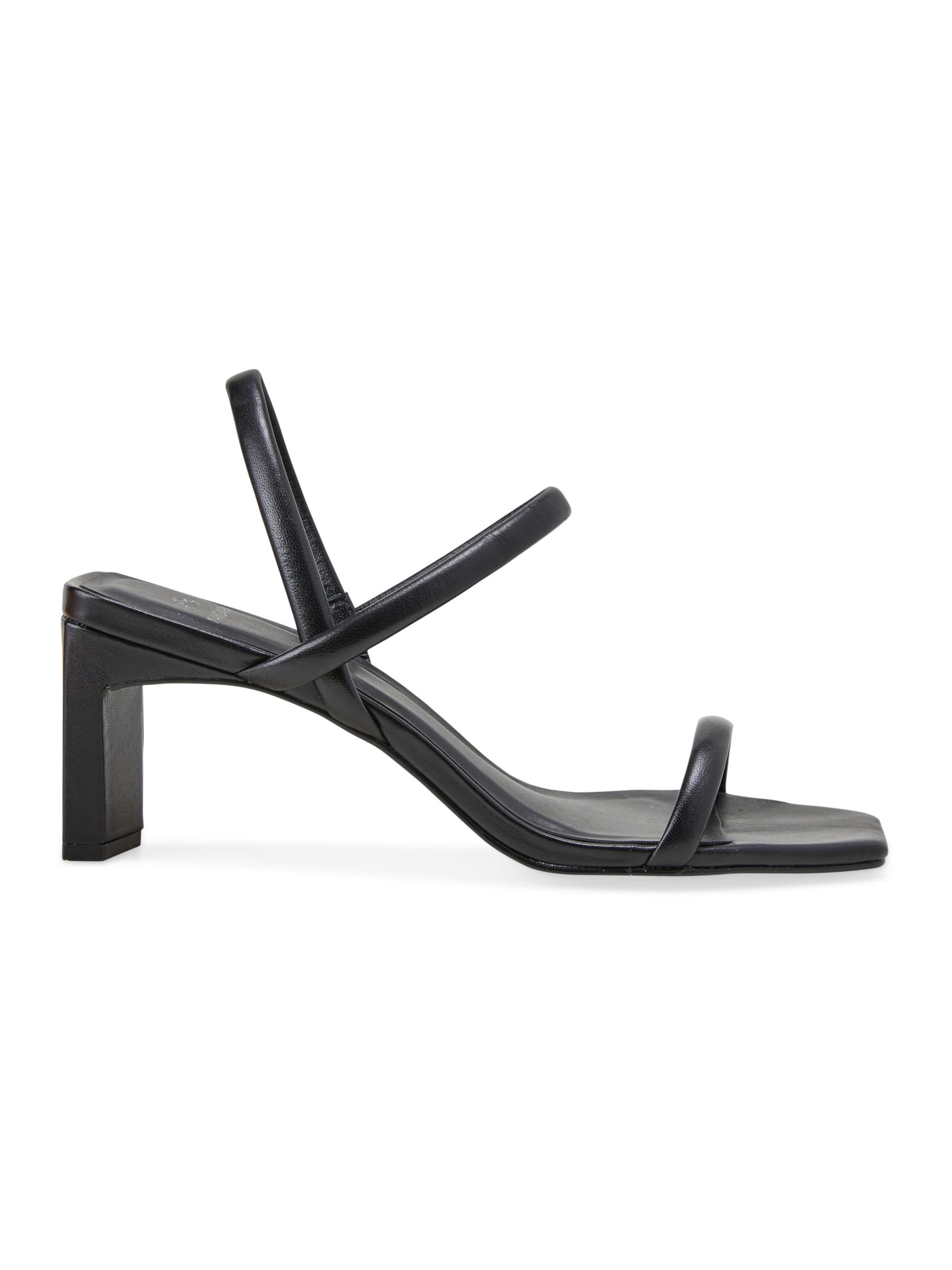 Mangara Atelier Sandalen met riem 'Sandale Mangara Palmito en cuir noir' in Zwart: voorkant