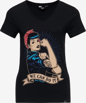 Queen Kerosin Shirt 'We can do it' in Black: front