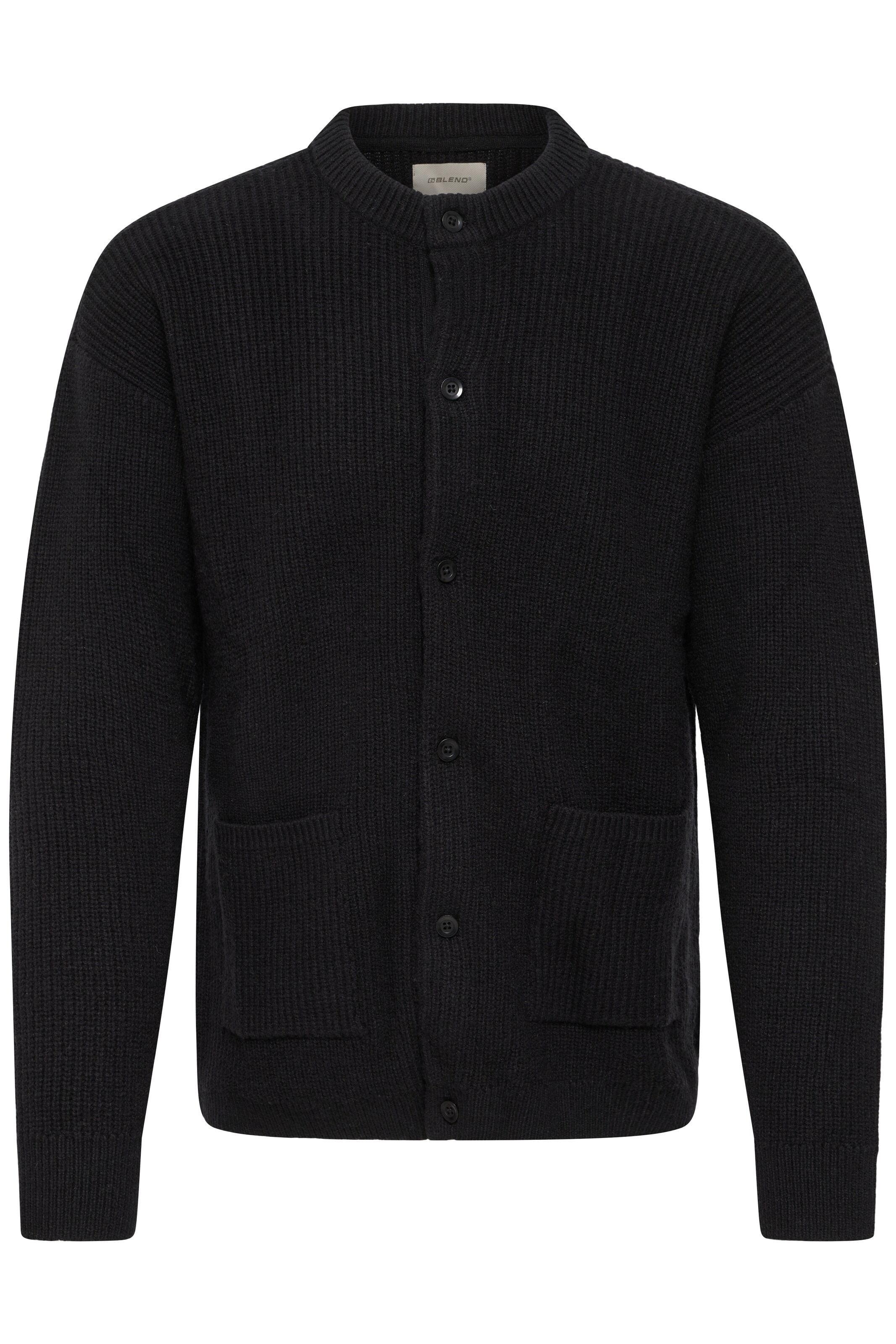 BLEND Knit Cardigan 'BHBOS' in Black: front