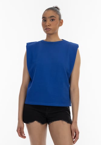 MYMO Μπλούζα φούτερ σε μπλε: μπροστά