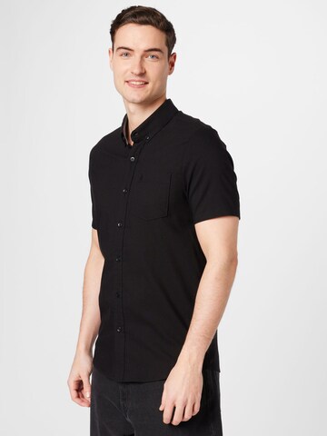 Coupe regular Chemise 'Everett' Volcom en noir : devant