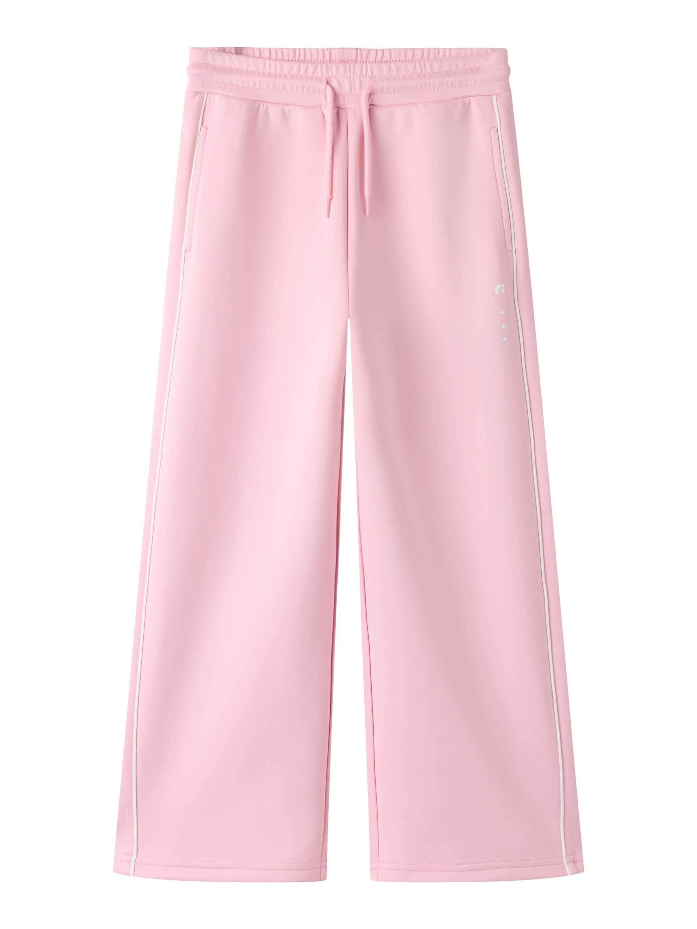 NAME IT - Pierna ancha Pantalón en rosa: frente