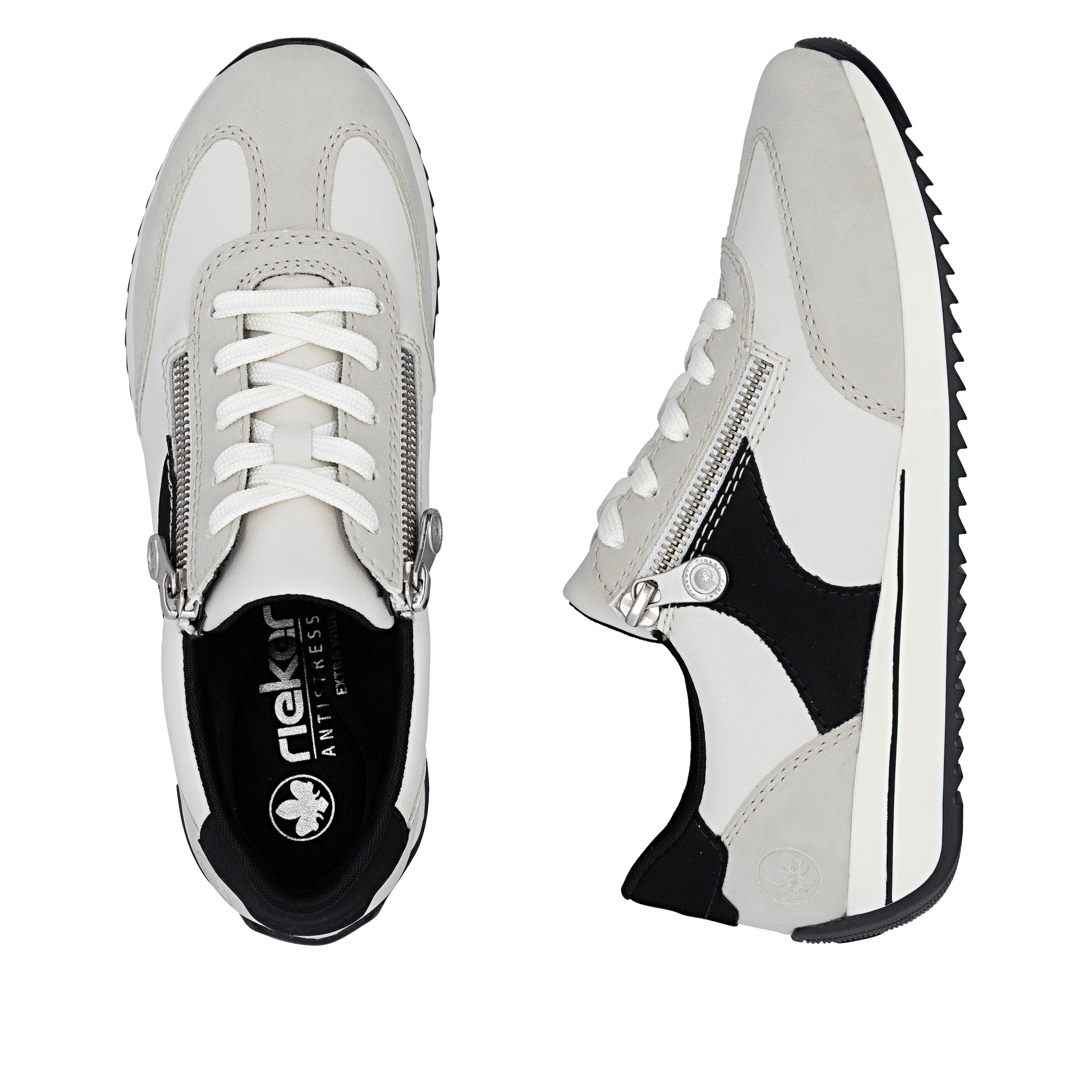 Baskets basses Rieker en gris