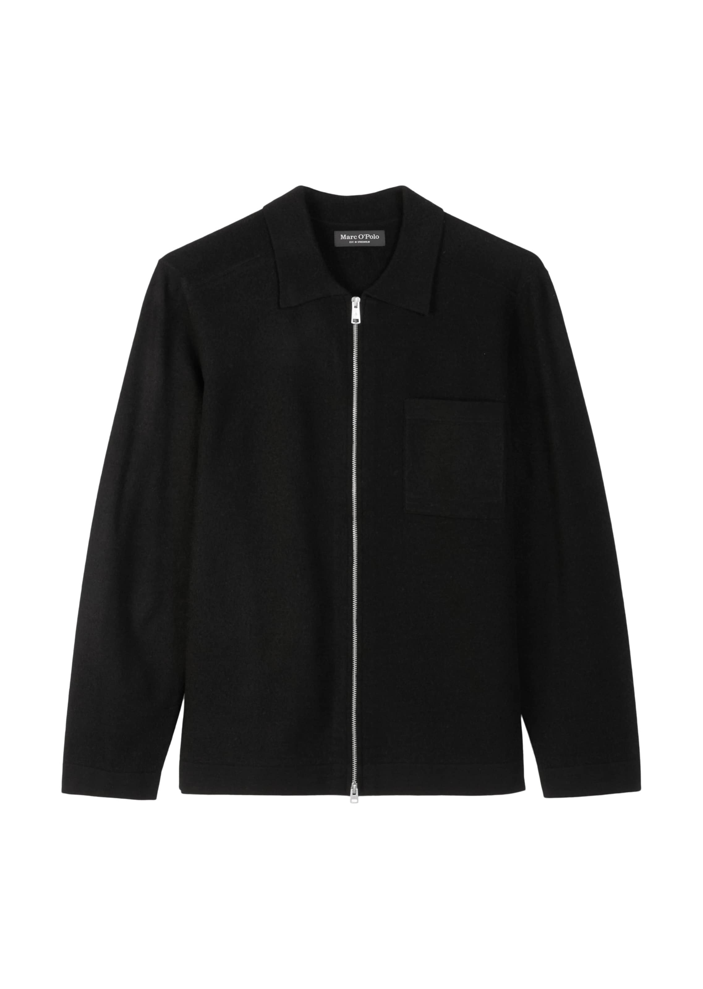 Marc O'Polo Strickjacke in Schwarz: Vorderseite