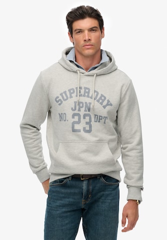 Superdry Sweatshirt 'Athletic Essentials' in Grijs: voorkant