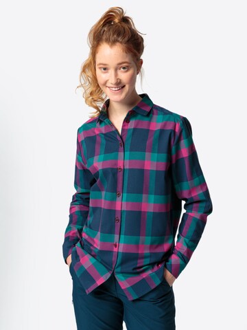 VAUDE Multifunctionele blouse 'Farsund III' in Blauw: voorkant