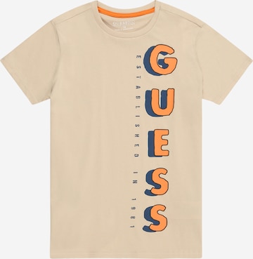 Tricou de la GUESS pe bej: față