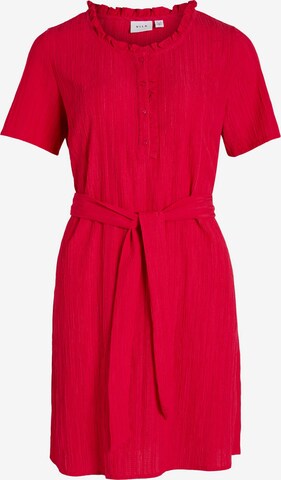 VILA Платье-рубашка 'Sille' в Ярко-розовый: спереди