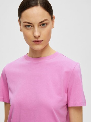 SELECTED FEMME T-Shirt 'MY ESSENTIAL' in Lila