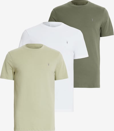 AllSaints Μπλουζάκι 'BRACE' σε χακί / λαδί / λευκό, Άποψη προϊόντος