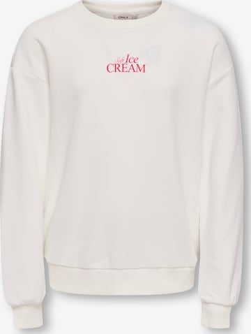 ONLY GIRLS Sweatshirt in White: front