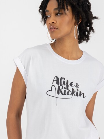 Alife and Kickin - Camiseta 'EnidAK' en blanco
