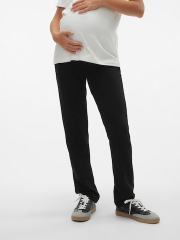 MAMALICIOUS Regular Панталон 'Ellen' в черно: отпред
