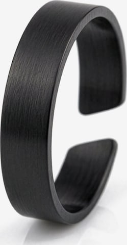 Akitsune Ring 'Liber' in Schwarz: Vorderseite