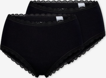 uncover by SCHIESSER Slip ' Cotton Lace ' in Zwart: voorkant