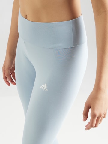 ADIDAS SPORTSWEAR - Skinny Calças de desporto 'Essentials' em azul