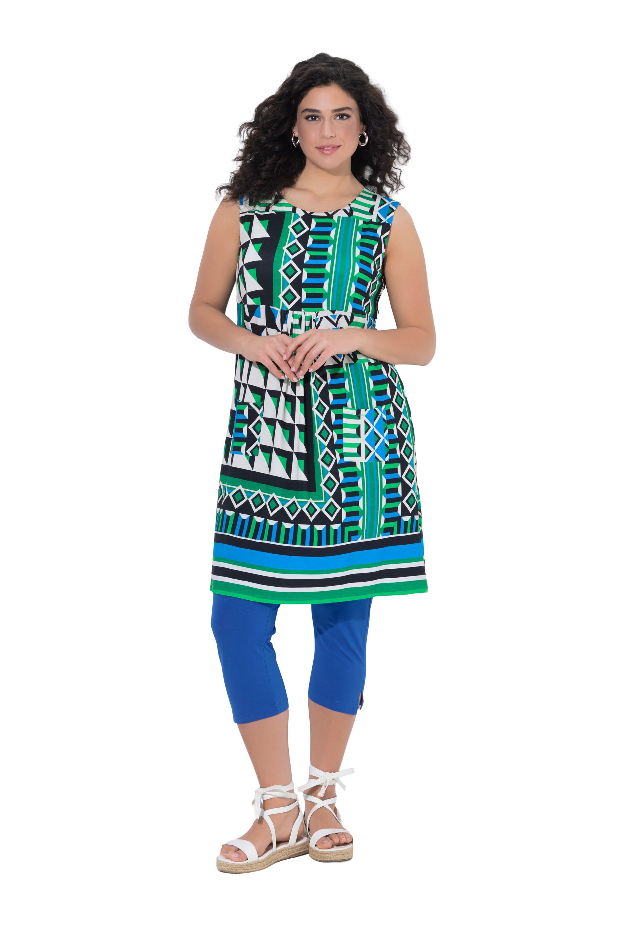 Ulla Popken Jurk in Groen: voorkant