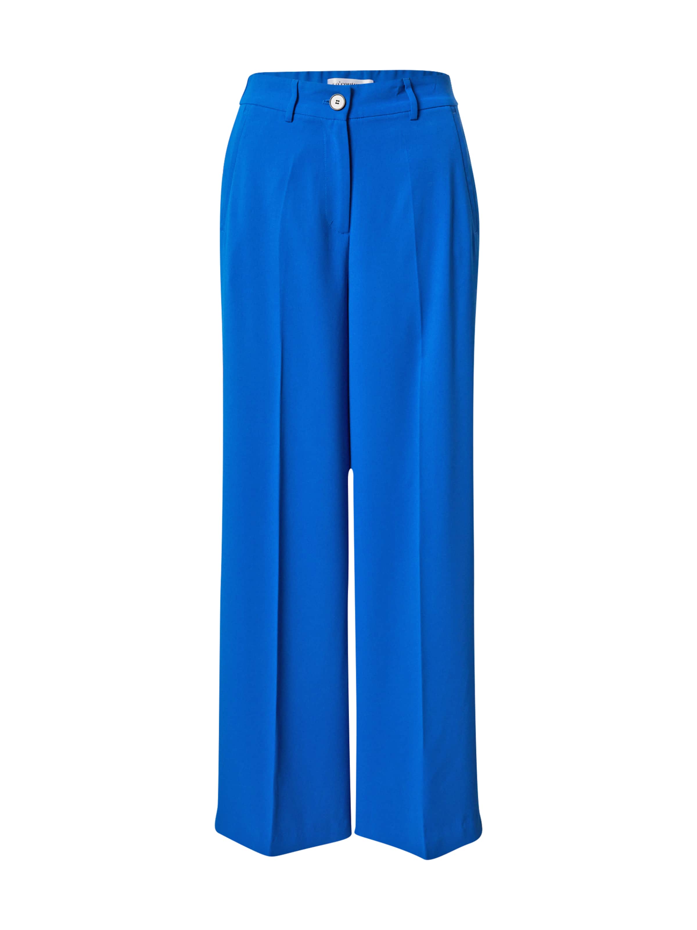 Wide Leg Pantalon à plis co'couture en bleu : devant