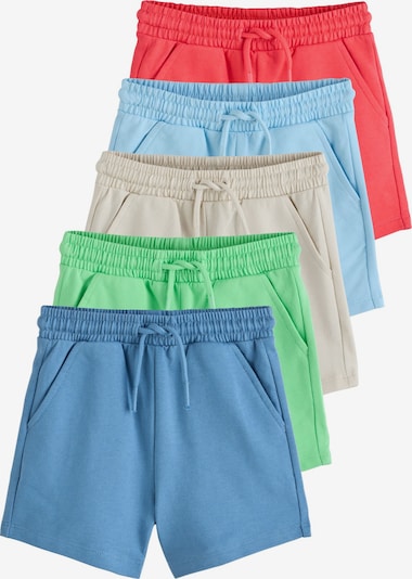 Kelnės iš Next, spalva – smėlio spalva / tamsiai (džinso) mėlyna / šviesiai mėlyna / šviesiai žalia / raudona, Prekių apžvalga