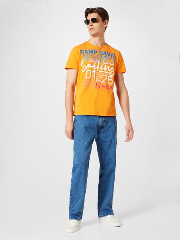 CAMP DAVID Shirt 'Laser Sailing' in Orange