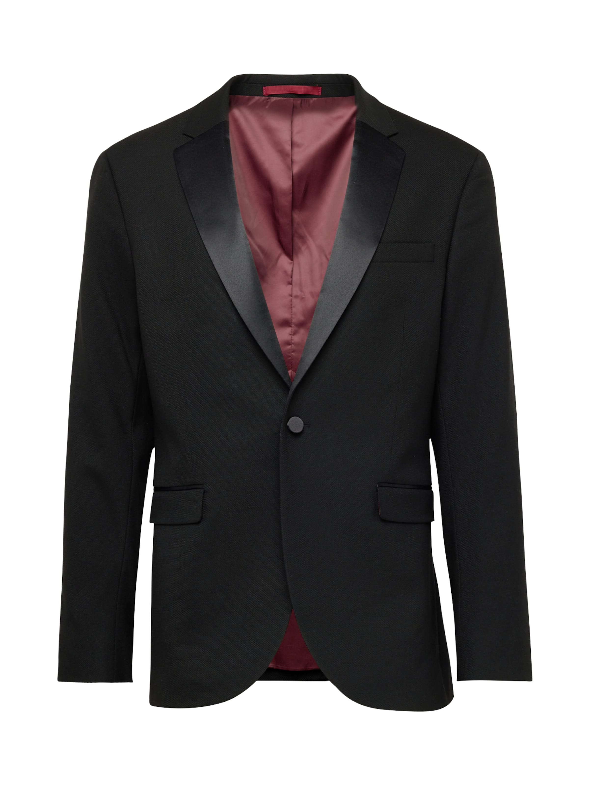 TOPMAN Слим Пиджак в Черный: спереди