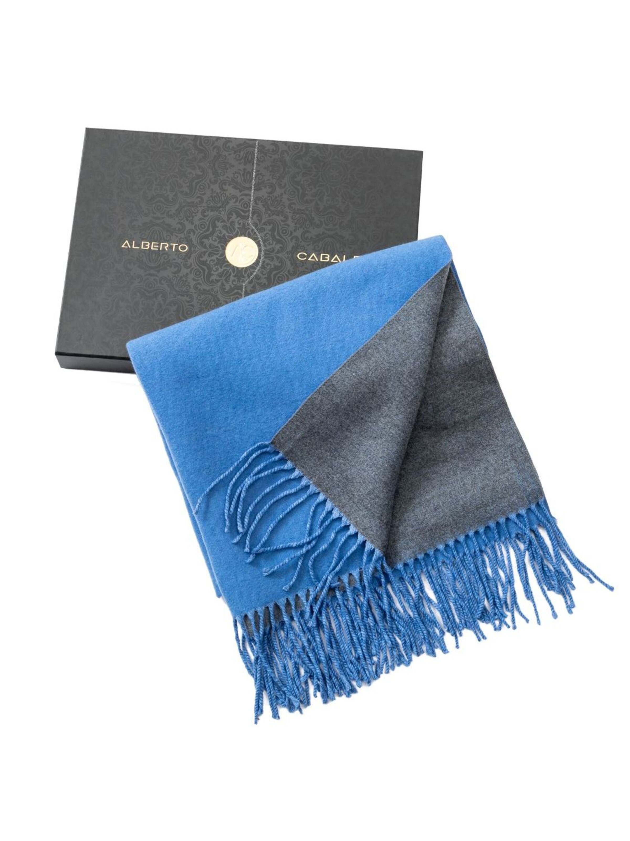 alberto cabale Scarf 'Recto-Verso' in Blue