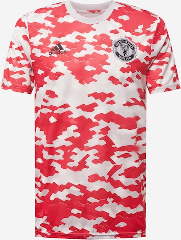 T-Shirt fonctionnel 'Manchester United Pre-Match' ADIDAS SPORTSWEAR en rouge : devant