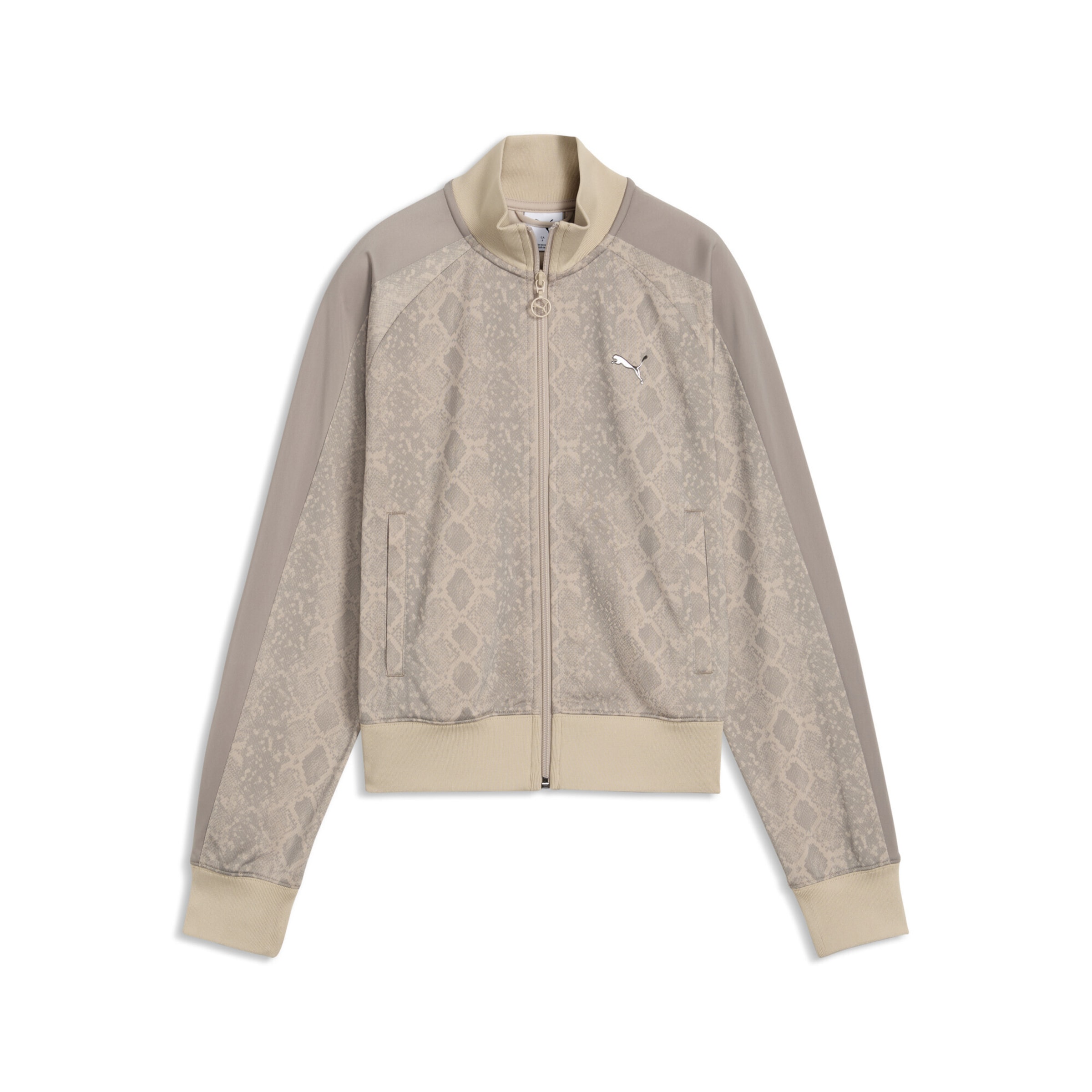 PUMA Sweat jacket 'T7' in Beige: front