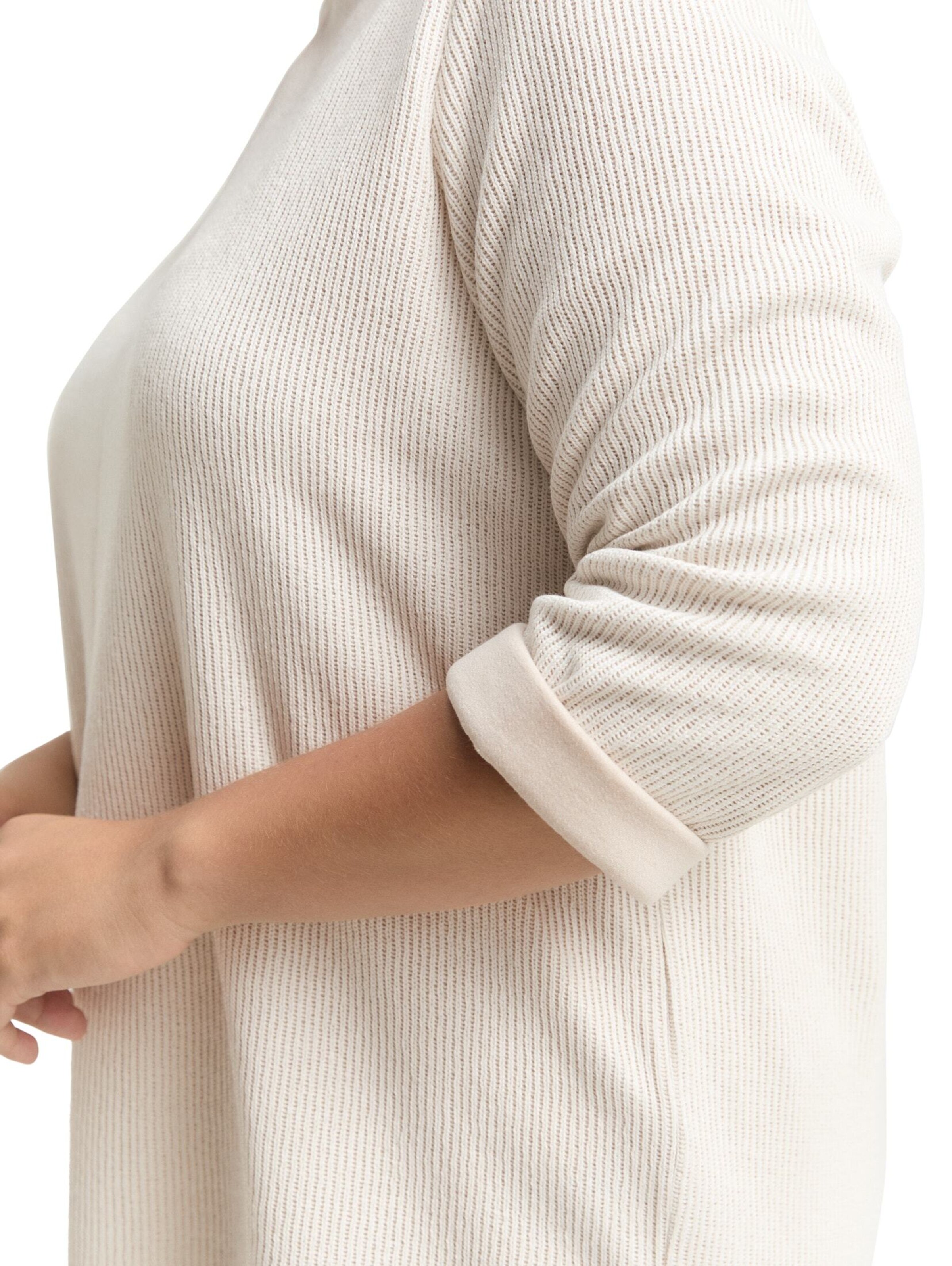 Tom Tailor Women + Sweatshirt in Beige