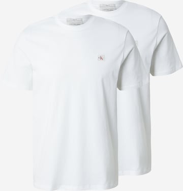 T-Shirt Calvin Klein Jeans en blanc : devant