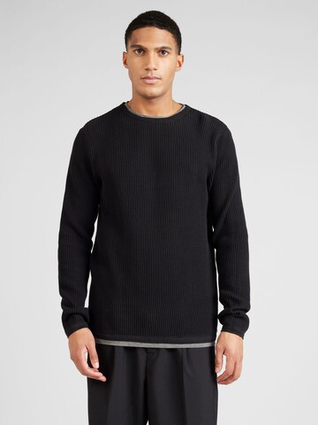 Pullover di QS in nero: frontale