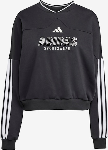 melns ADIDAS SPORTSWEAR Sportiska tipa džemperis 'TIRO': no priekšpuses