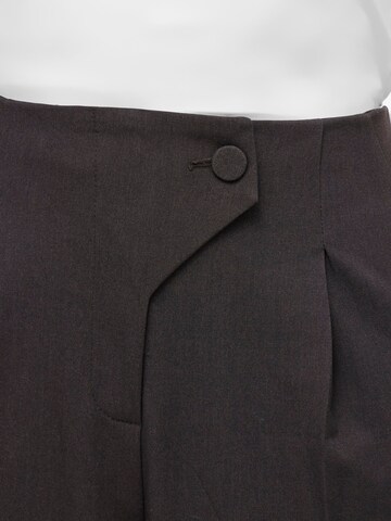 VILA Wide leg Pleat-front trousers 'VIAmoi' in Grey