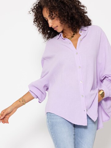 SASSYCLASSY Bluse 'kürzere Variante' in Lila