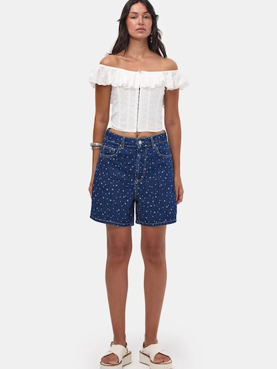 IT'S BASIC Jeans 'POLKA MINI DENIM SHORT' in 34/Short in Indigo, Item view