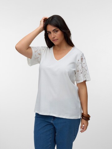 Vero Moda Curve Koszulka 'VMCVILLA' w kolorze biały: przód