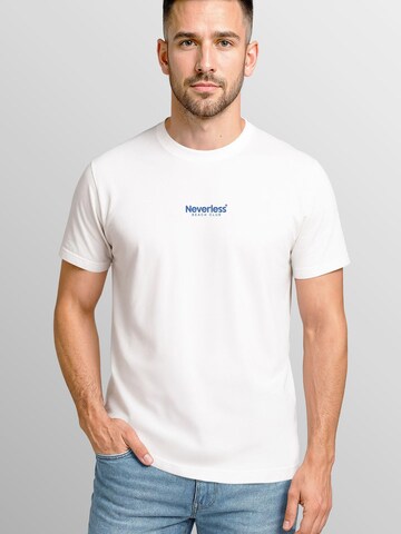 Neverless Shirt 'Beach Club Palme' in Weiß: Vorderseite