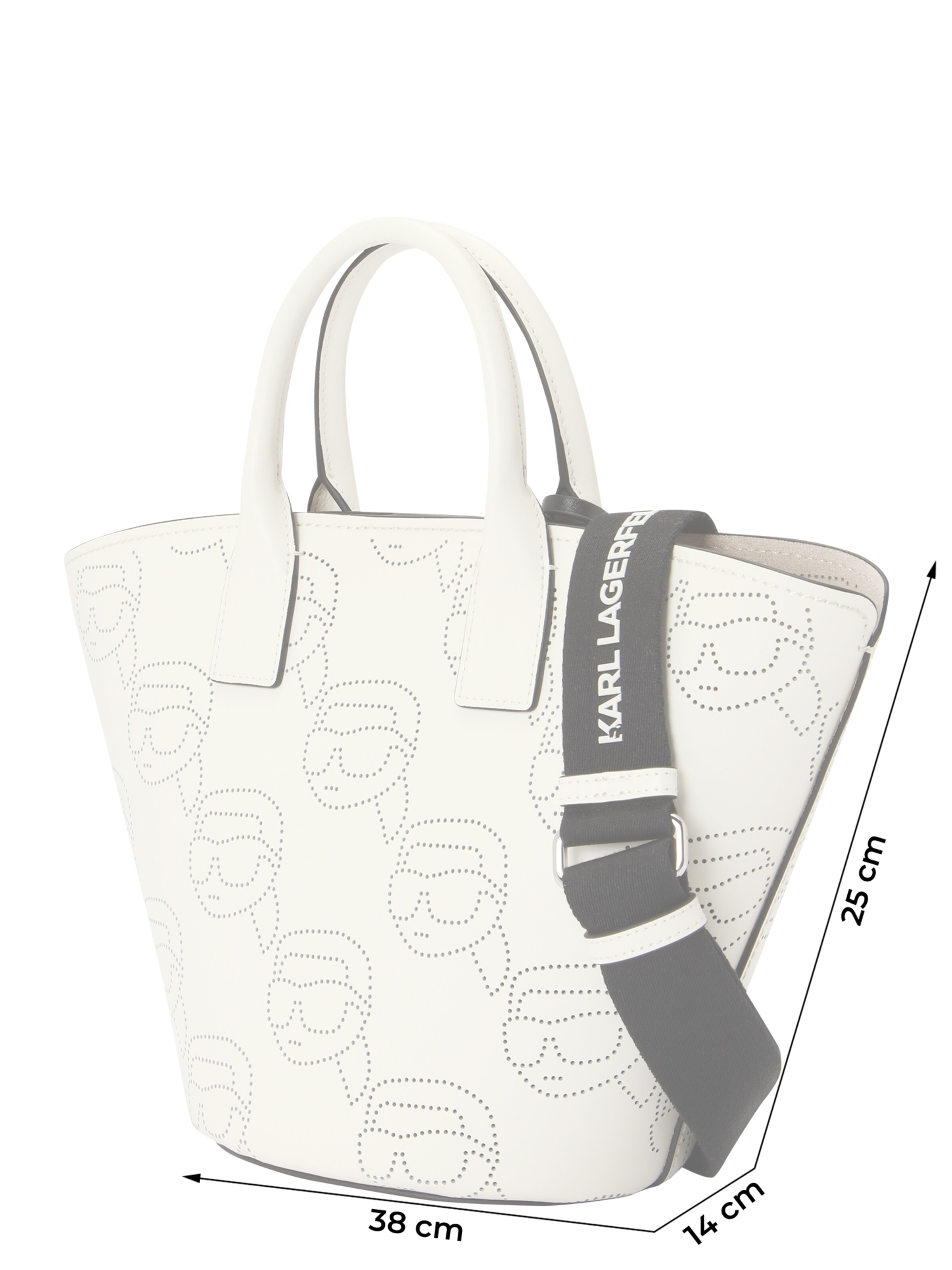 balts Karl Lagerfeld Rokassomiņa 'Ikonik 2.0'