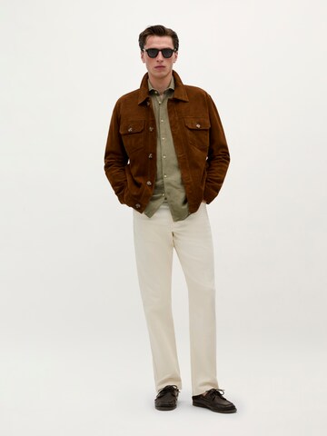 Scalpers Vintage Linen Se Shirt ' ' in Grün: Vorderseite