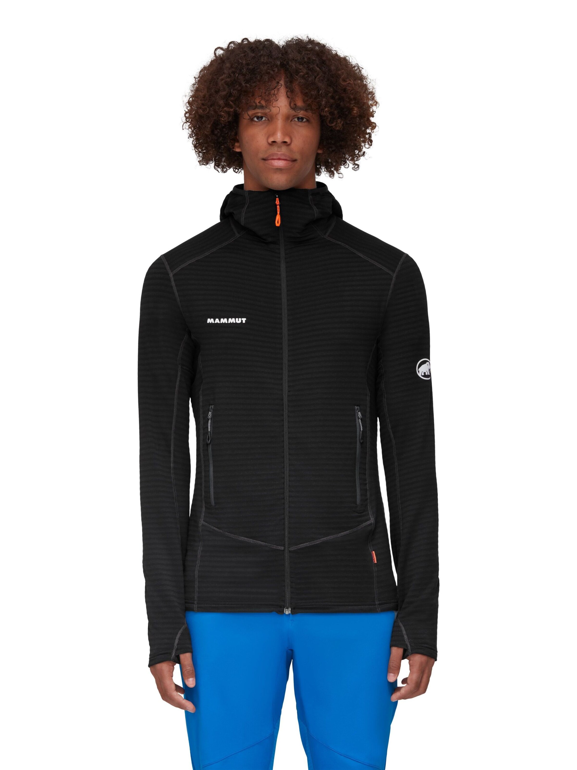 MAMMUT Funktionsfleecejacke ‘Taiss Light’ in Schwarz: Vorderseite