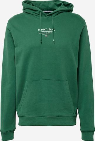 Tommy Jeans Μπλούζα φούτερ 'ESNTL' σε πράσινο: μπροστά