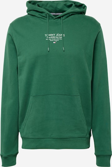Tommy Jeans Sweatshirt 'ESNTL' in de kleur Groen / Wit, Productweergave