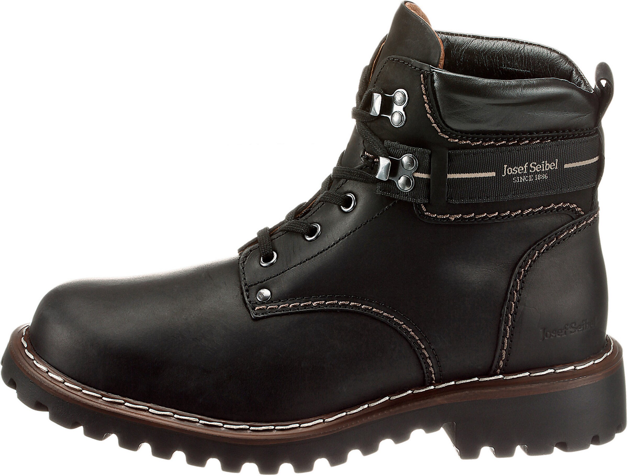 JOSEF SEIBEL Lace-Up Boots 'Adelboden' in Black