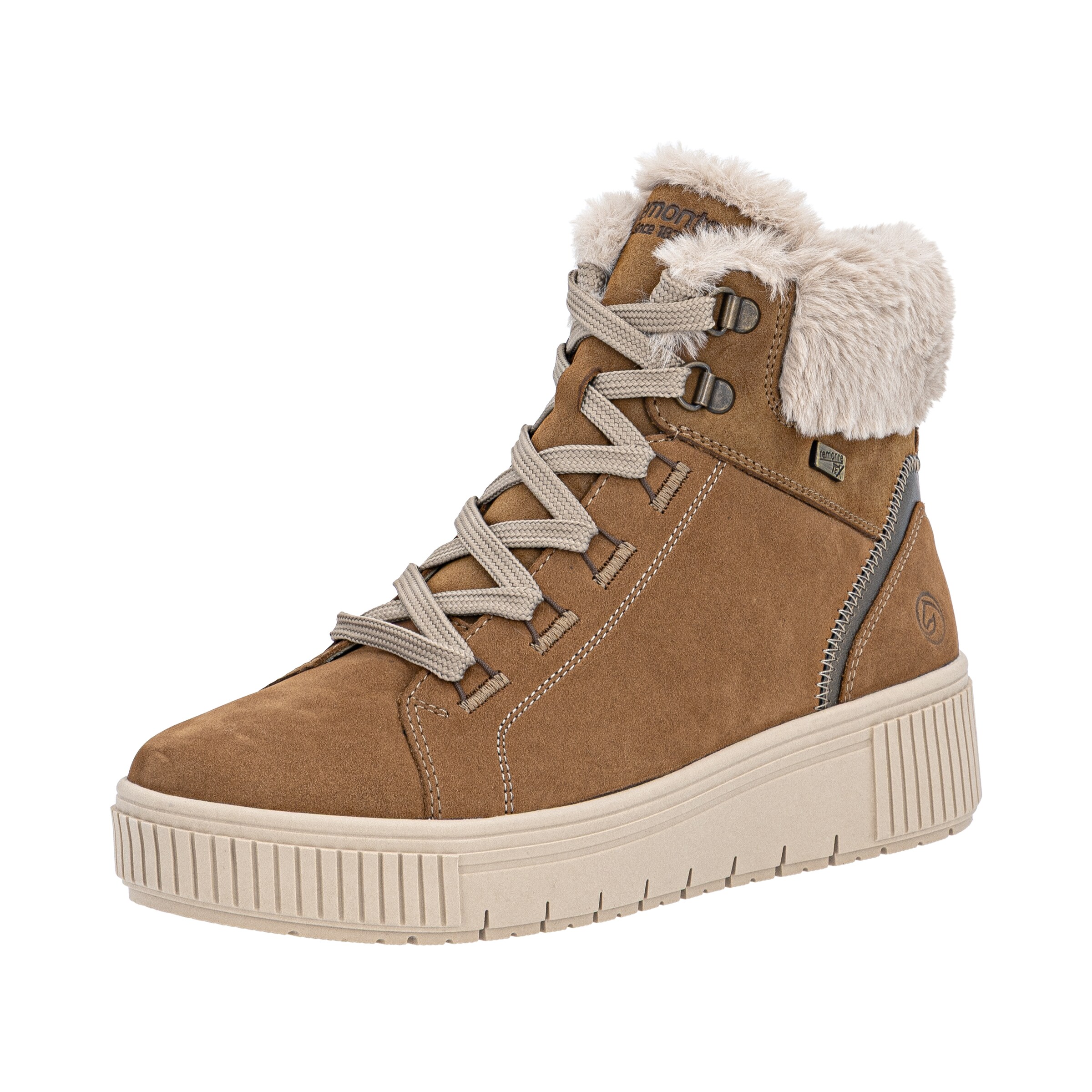 Bottes à lacets REMONTE en marron : devant