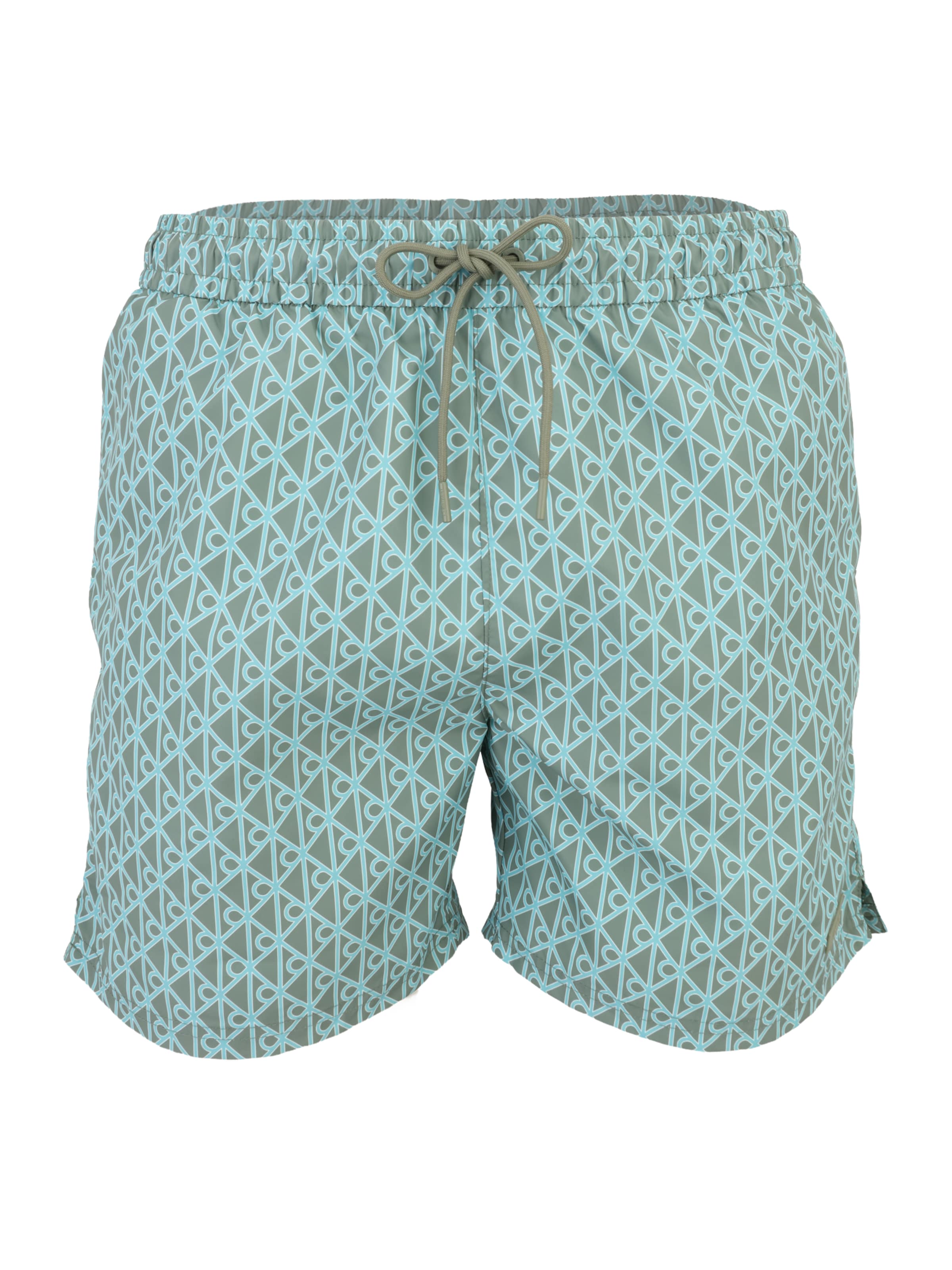 Calvin Klein Swimwear Board Shorts in Turquoise / Khaki / White, Item view